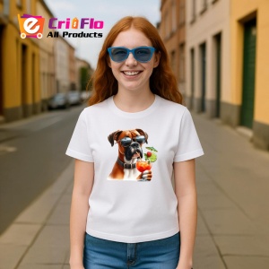 Tricou caine boxer ochelari negri cocktail cu lime, Copii | Dama | Barbat - Img 8