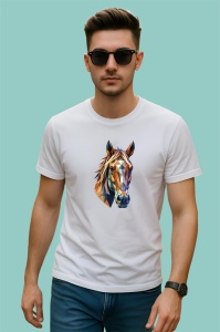 Tricou Cal Maro Poligonal Realist, Copii | Dama | Barbat - Img 2
