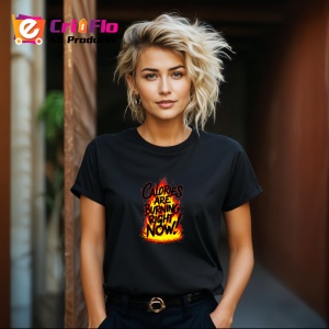 Tricou Calories Are Burning Right Now, Copii | Dama | Barbat, culoare negru - Img 12