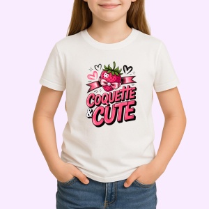 Tricou Capsuna Coqueta si draguta, Fructe, Copii | Dama