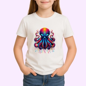 Tricou Caracatita colorata graffiti adancuri fantastice Copii | Dama | Barbat - Img 4
