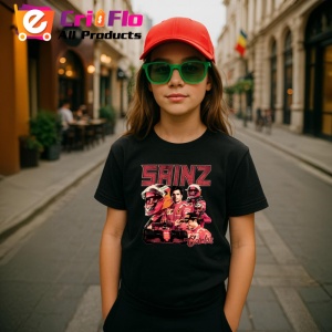 Tricou Carlos Sainz Poster Desen Formula 1 Masina Rosie, Copii | Dama | Barbat - Img 5