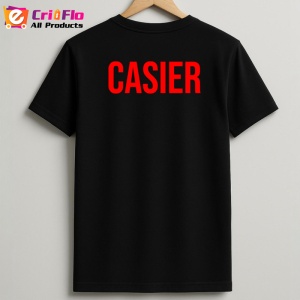 Tricou CASIER, Personalizat | Unisex Dama si Barbat, Negru - Img 2