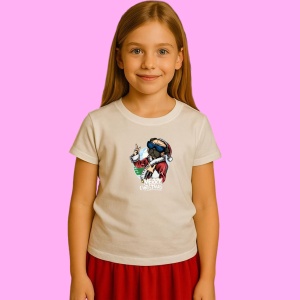 Tricou Catel Cu Ochelari Mos Craciun, din bumbac 100% Copii | Dama | Barbat - Img 2