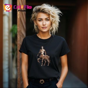 Tricou Centaur Mitologic Design Abstract, Copii | Dama | Barbat, culoare negru - Img 12