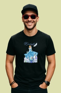 Tricou Cenusareasa printesa fermecatoare intr o lume de poveste Disney, Copii | Dama | Barbat , tricou negru - Img 4