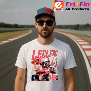 Tricou Charles Leclerc Masina Si Trofeu Echipa Ferrari Formula 1, Copii | Dama | Barbat - Img 5