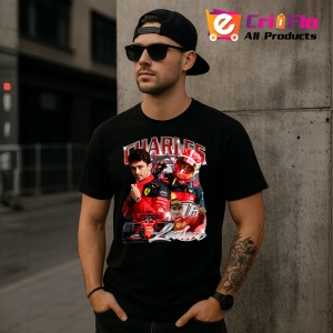Tricou Charles Leclerc Portret Formula 1 Costum Ferrari, Copii | Dama | Barbat - Img 9