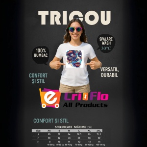 Tricou Chip feminin cu spirale psihedelice fundal alb Copii | Dama | Barbat - Img 9