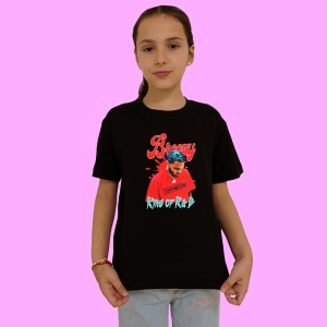 Tricou Chris Brown - King of R&B Red, muzica Hip-Hop / Trap, Dama | Barbat | Copii, Culoare Negru - Img 2