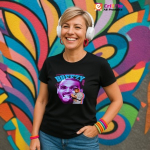 Tricou Chris Brown - Pink Tongue Pose, muzica Hip-Hop / Trap, Dama | Barbat | Copii, Culoare Negru - Img 13