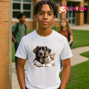 Tricou Ciobanesc Romanesc si pisica roscata legatura calda Copii | Dama | Barbat Barbat - Img 5