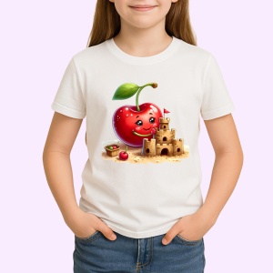 Tricou Cireasa de vara amuzanta castel de nisip, Fructe, Copii | Dama
