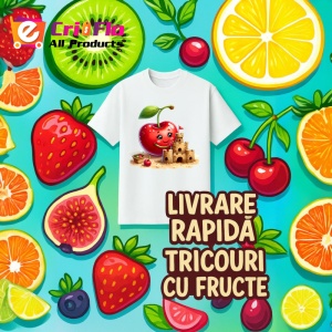 Tricou Cireasa de vara amuzanta castel de nisip, Fructe, Copii | Dama - Img 12