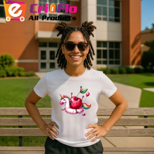 Tricou Cireasa de vara amuzanta pe poney, Fructe, Copii | Dama - Img 11