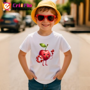 Tricou Cireasa de vara amuzanta salvamar, Fructe, Copii | Dama - Img 3
