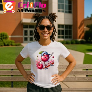 Tricou Cireasa de vara amuzanta skateboarding, Fructe, Copii | Dama - Img 11
