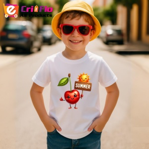 Tricou Cireasa de vara amuzanta summer, Fructe, Copii | Dama - Img 3