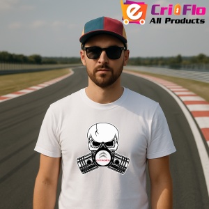 Tricou Citroen Skull Pistons | Unisex Dama si Barbat - Img 2