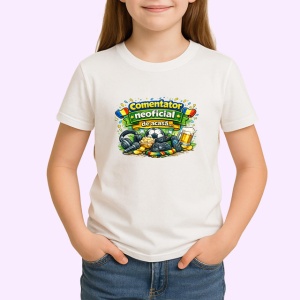 Tricou Comentator Neoficial Fotbal Bere Si Minge, din bumbac 100% , tricou alb pentru Copii | Dama | Barbat - Img 2