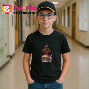 Tricou Complicated Relationship With Food Burger, Copii | Dama | Barbat, culoare negru - Img 10