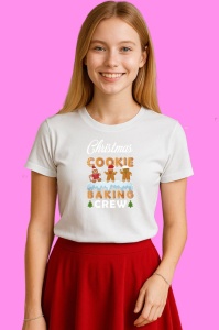 Tricou Cookie Baking Christmas, din bumbac 100% Copii | Dama | Barbat - Img 3