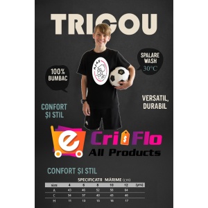 Tricou copii Ajax Amsterdam din bumbac 100% - Img 4