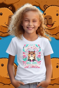 Tricou copii Capybara - Doar o fetita care iubeste capybara - Img 2