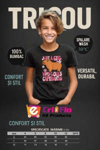 Tricou copii Capybara - Just a girl who loves capy 1 - Img 6