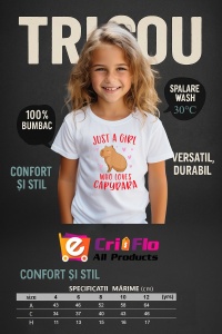 Tricou copii Capybara - Just a girl who loves capybara 2 - Img 5
