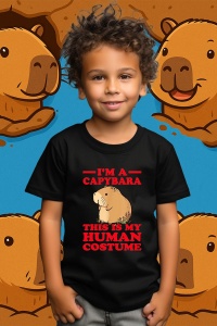 Tricou copii Capybara - Sunt un capybara iar acesta este costumul meu de om - Img 3
