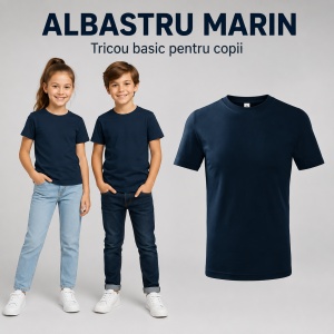 Tricou Copii Clasic Basic Free – Băiat și Fată, 100% Bumbac, Confortabil - Img 12