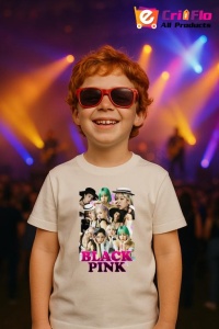 Tricou copii cu formatia BLACKPINK 9 , din bumbac 100% - Img 9