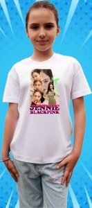 Tricou copii cu formatia BLACKPINK JENNIE , din bumbac 100% - Img 7