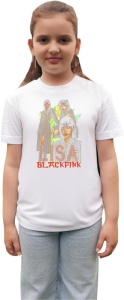 Tricou copii cu formatia BLACKPINK LISA 4 , din bumbac 100% - Img 3