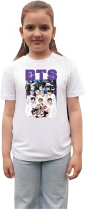Tricou copii cu formatia BTS 1 , din bumbac 100% - Img 3