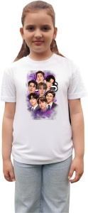 Tricou copii cu formatia BTS 9 , din bumbac 100% - Img 2