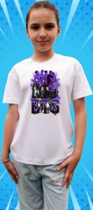Tricou copii cu formatia BTS , din bumbac 100%