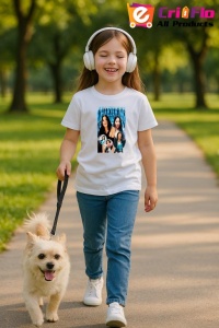Tricou copii cu formatia CHAEYOUNG 3 , din bumbac 100% - Img 8