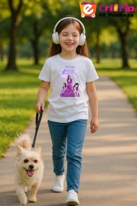 Tricou copii cu formatia JISSO PURPLE , din bumbac 100% - Img 8