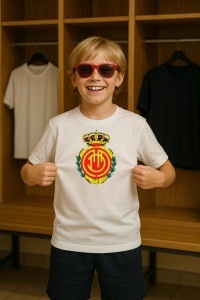 Tricou copii cu logo stema Rcd mallorca Spania, din bumbac 100% - Img 8