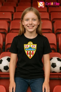 Tricou copii cu logo stema UD Almeria Spania, din bumbac 100% - Img 5