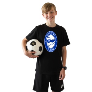 Tricou copii Deportivo Alaves din bumbac 100% - Img 3