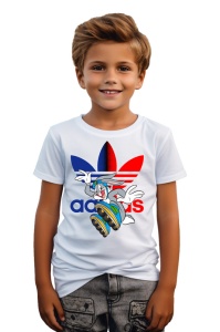 Tricou copii din bumbac 100% Looney's Bugs Bunny, cu imprimeu pentru copii, îmbrăcăminte confortabilă, modă copii, cadou ideal