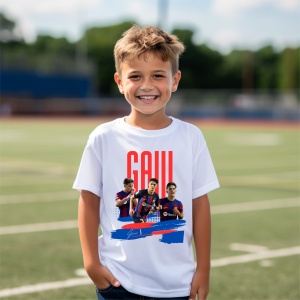Tricou copii din bumbac 100%, personalizat cu fotbalistul Gavi - Cadou - Img 5