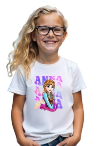 Tricou Copii din bumbac 100%, personalizat cu personajul Anna - Img 2