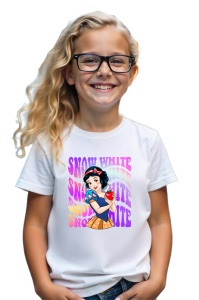Tricou Copii din bumbac 100%, personalizat cu personajul Snow White