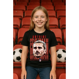 Tricou Copii din bumbac cu fotbalistul Antoine Griezmann-Atletico Madrid - Img 4