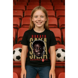 Tricou Copii din bumbac cu fotbalistul Bukayo Saka-Arsenal FC - Img 4