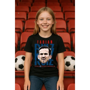 Tricou Copii din bumbac cu fotbalistul Fabian Ruiz Pena-Paris Saint-Germain - Img 4